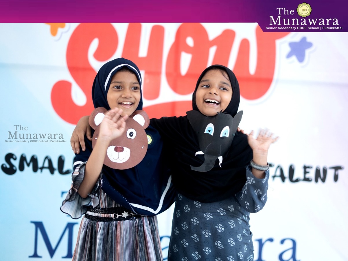 Students performing on stage